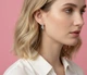 Сережки прямокутної форми "Geometric Edge" Honey Fashion Accessories сріблястий (120140) - зображення 1