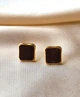 Женские сережки "Квадраты" 1.3см Fashion jewelry Коричневые - изображение 3
