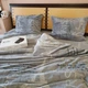 Постільна білизна KoTetextile плюшева велюрова полуторка 155-215 см 50-70 2шт париж сірий - зображення 2