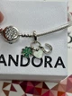 Шарм бусина (бусина) для браслетов Pandora "Четырехлистный клевер, сердечко и тройная подкова" - изображение 3