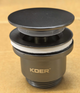 Донный клапан для раковины Koer PW-11-07 1 1/4'' универсальный (с/без перел) СLICK-СLACK (Цвет гр - изображение 7