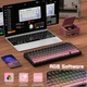 Бездротова ігрова механічна клавітура Attack shark x85 Pink gradient - изображение 13