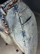 Джинсы женские Ijjass 6059 baggy супер широкие оверсайз с поясом винтажные 33 голубые - изображение 6