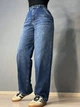 Джинсы женские Its Basic 2952-17 skater baggy бананы с косыми карманами 40 синие - изображение 3