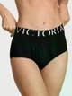 Котонові високі трусики-бриф Victoria's Secret Exploded Logo Cotton Modern Brief Panty S Чорні 27245722 - изображение 1