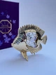 Фигурка с камнями Swarovski Рыбка-Дискус 6 см 160784 - изображение 1