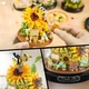 Конструктор Bee in the Sun Серия Flower Beetles Пчелы на подсолничнике под куполом 229 деталей - изображение 7
