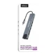 USB хаб 8-в-1 Walker WHUB-63 з роз'ємом USB / Type-C, HDMI, RJ45, SD, microSD, сірий - зображення 8