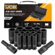 Набор глубоких ударных головок 1/2" JCB Tools JCB-4167-5MPB (10–36 мм, 16 ед.) в металлическом кейсе - изображение 1