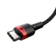 Кабель Baseus Cafule Flash Charging Data Line Cable Type-C to Type-C PD 2.0 QC 3.0 100W 20V 5A 2м (CATKLF-AL91) Black/Red - зображення 4