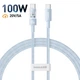 Кабель Baseus Gem Series Fast Charging Data Cable Type-C to Type-C 100W 20V 5A 1м (P10373000311-00) Blue - зображення 1