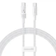 Кабель Baseus Gem Series Fast Charging Data Cable Type-C to Type-C 100W 20V 5A 1м (P10373000211-00) White - зображення 1