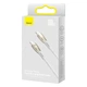 Кабель Baseus Glimmer Series Fast Charging Data Cable Type-C to Type-C 100W 20V 5A 1м (CADH000702) White - зображення 9