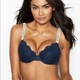 Бюстгальтер Victoria's Secret Push-Up and Logo Navy,мереживний,Синій 32D - зображення 1