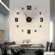 Настінний 3D годинник DIY Modern Wall Clock з великими цифрами, безшумний кварцовий механізм - изображение 1