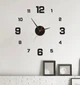 Настінний 3D годинник DIY Modern Wall Clock з великими цифрами, безшумний кварцовий механізм - изображение 3