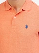 Мужская футболка-поло U.S. Polo Assn Pique Small Logo из расчесанного хлопка пике S оранжевая - изображение 4