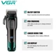 Аккумуляторная Машинка для стрижки VGR V-013 Зеленый - изображение 5