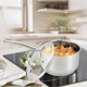 Ковш кухонный из нержавеющей стали с крышкой Maestro 16 см, 1.8 л (MR-3519-16S) - изображение 2