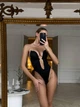 Боді жіноче прозоре облягаюче 2XL чорний (do3868) - зображення 7