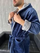 Халат мужской комфортный махровый 2XL синий (DO2592/1) - изображение 4