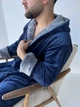 Халат мужской комфортный махровый 2XL синий (DO2592/1) - изображение 6