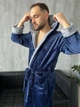 Халат мужской комфортный махровый 2XL синий (DO2592/1) - изображение 7