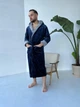 Халат мужской комфортный махровый 2XL синий (DO2592/1) - изображение 1