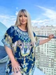 Парео женское пляжное воздушное Oversize XL-5XL синий (SW643) - изображение 5