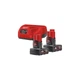 Енергокомплект Li-Ion MILWAUKEE, M12 NRG-402 (зарядний пристрій С12 С, 2 акумулятори М12 В4 4Ач, картонна упаковка) - зображення 1