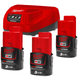 Енергокомплект Li-Ion MILWAUKEE, M12 NRG-303 (зарядний пристрій С12 С, 3 акумулятори М12 В3 3Ач, картонна упаковка) - зображення 1