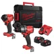 Набор из двух инструментов бесщеточных MILWAUKEE, M18 FPP2A3-502X (зарядное устройство M12-18 FC, 2 аккумулятора М18 В5 5Ач, M18 - изображение 1