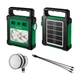 Ліхтар акумуляторний комплект NEWVEW NV-T260 Solar Panel 2400mAh 2 підвісні LED лампи, Сонячна панель 2.5W, Павербанк Green - зображення 1