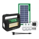 Ліхтар акумуляторний комплект NEWVEW NV-T220 Solar Panel 4500mAh 3 LED лампи 3W, Сонячна панель 3.5W, Павербанк Green - зображення 1