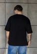 Чоловіча Футболка Стаф Чорна Однотонна З Логотипом Оверсайз Staff Black Logo M (384326) - зображення 2