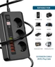Мережевий фільтр ASOMETECH BKL-04EU 2500W Timer 1-24h (3xSocket 10A + 4xUSB3.4A + 1USB QC3.0) 2m Black (43774) - зображення 5