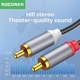 Аудио кабель AUX Rocoren 3.5mm Male - 2xRCA 1m Dark Grey (43768) - изображение 4