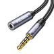 Аудио кабель удлинитель AUX Rocoren Stereo+Mic (3.5mm Male - 3.5mm Female) 1m Black (43772) - изображение 1
