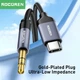 Аудио кабель AUX Rocoren TypeC - 3.5mm Male 0.5m Dark Grey (43769) - изображение 4
