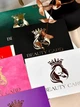 Набор 6 шт, разные цвета - подарочные сертификаты с 3D золотом "Beauty Card" - изображение 4