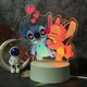 Детский 3D LED ночник Стич для мальчика и девочки, настольная ночная лампа светильник со Стичем 16 цветов с пультом питание от USB - изображение 2