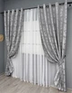 Комплект штор на люверсах VR-Textil Жакард Sultan YL № 1668ш Сірий 150х250 см 2 шт (37-0169) - зображення 3