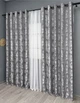 Комплект штор на люверсах VR-Textil Жакард Sultan YL № 1668ш Сірий 150х250 см 2 шт (37-0169) - зображення 4