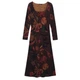 Жіночий джемпер Arkan міді-сукня Desigual коричневий XS 21WWVF07/6009 (XS) - изображение 2