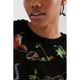 Жіночий світшот з капюшоном Desigual Fauna з вишивкою чорний S 21WWSKX1/2000 (S) - изображение 5