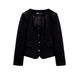 Жіночий чорний короткий однобортний жакет Zara елегантний XS 2973/636/800 (XS) - изображение 3