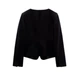 Жіночий чорний короткий однобортний жакет Zara елегантний XS 2973/636/800 (XS) - изображение 4