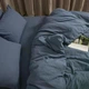 Комплект постельного белья Viluta Семейный Вареный хлопок Wash синий (41) - изображение 7