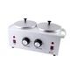 Воскоплав баночний подвійний металевий Wax Warmer Double білий, 2 по 400 мл - зображення 5