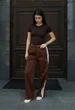 Спортивні жіночі штани Staff pat brown XS - изображение 6